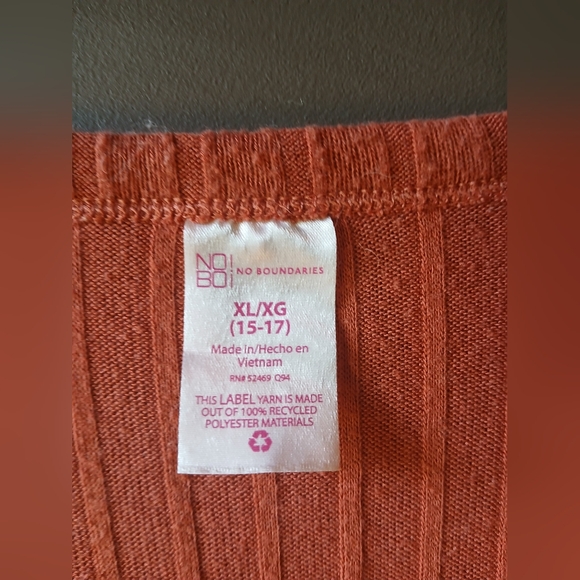 NO BOUNDARIES WOMEN'S XL PEACH SUMMER TEE-SHIRT - Picture 2 of 4